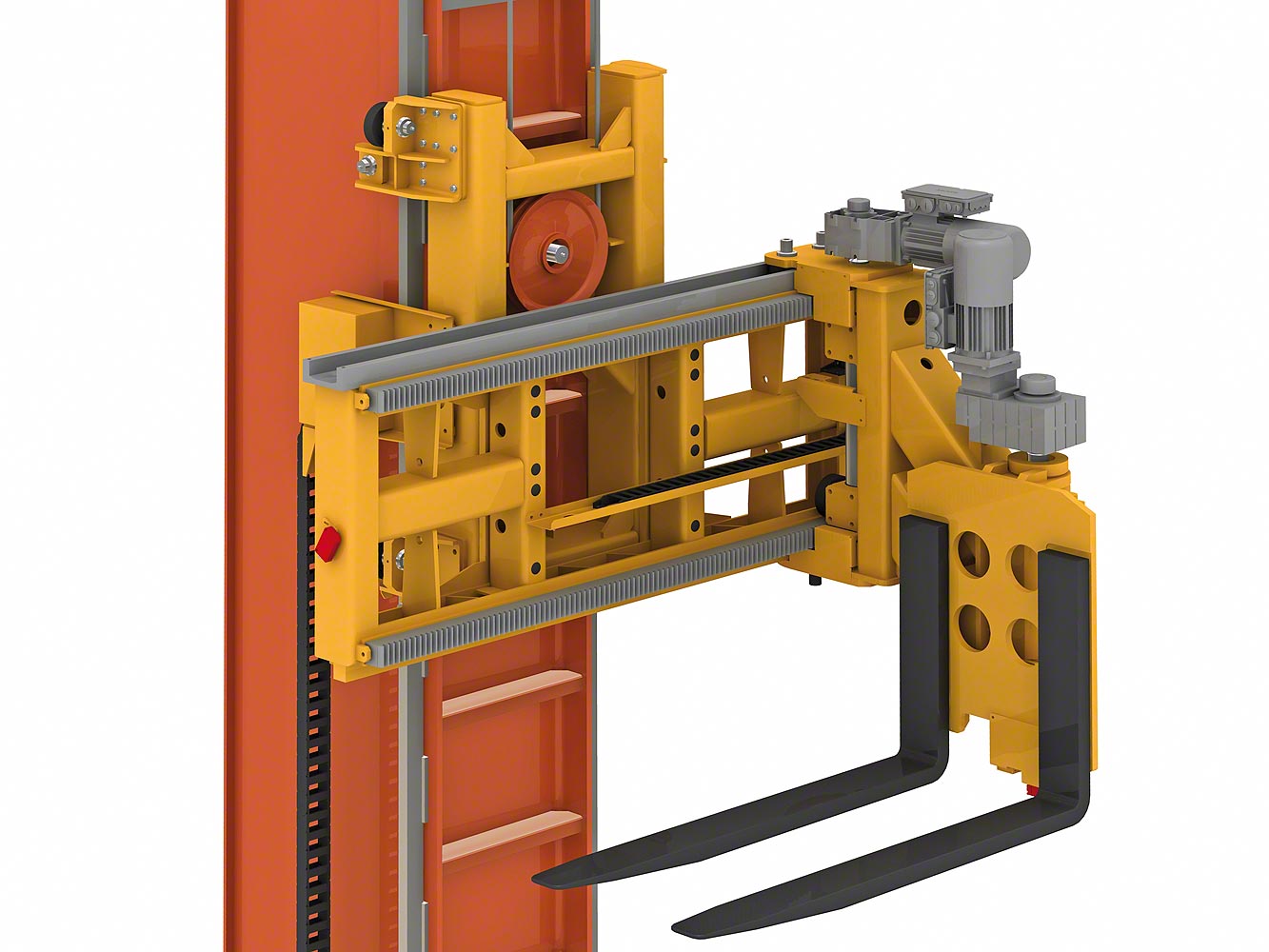 Automatic trilateral stacker crane