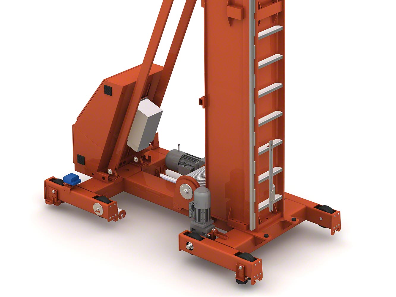 Automatic trilateral stacker crane