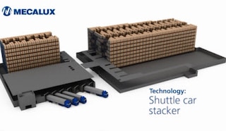 Shuttle car stacker