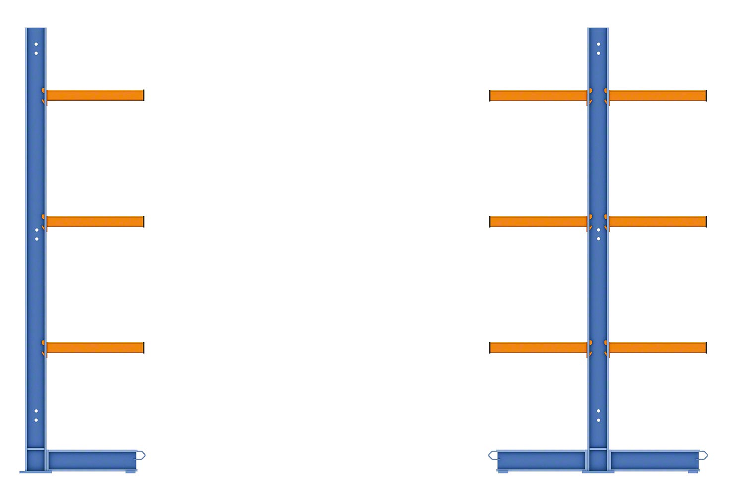 Light duty cantilever racks