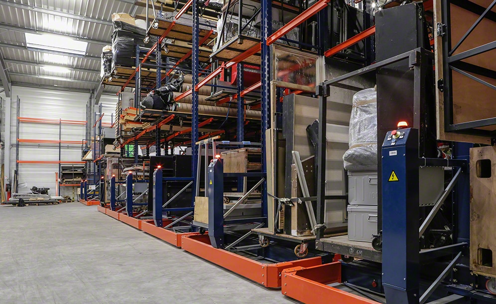Artys’ warehouse in France where it stores sound systems Artys’ warehouse in France where it stores sound systems