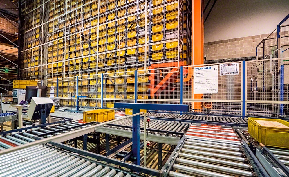 The high throughput of the automated warehouse for boxes at JCH