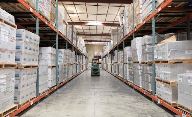 The new storage system accommodates well over 16,000 pallets, nearly double previous capacity