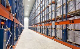 Installation equipped with Movirack racks on mobile bases in Nufri