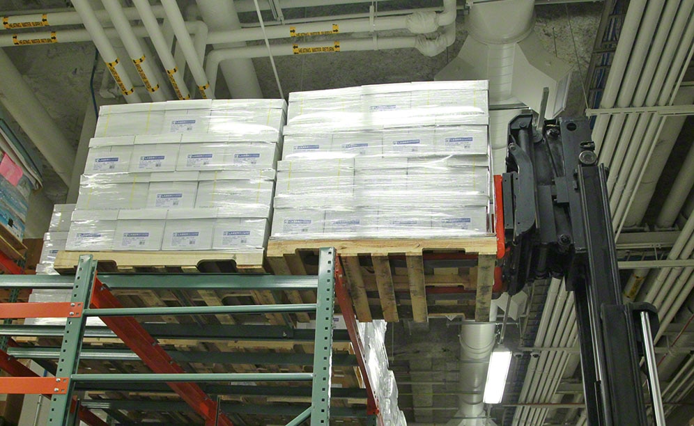 The storage system installed ensures safe pallet extraction
