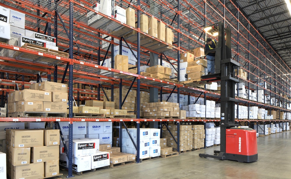 Pallet racking allows direct access to each SKU, safely storing the maximum number of unit loads in an organised manner