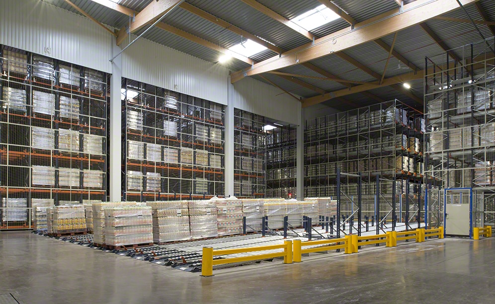 The warehouse of the logistics operator Groupe Alainé in France