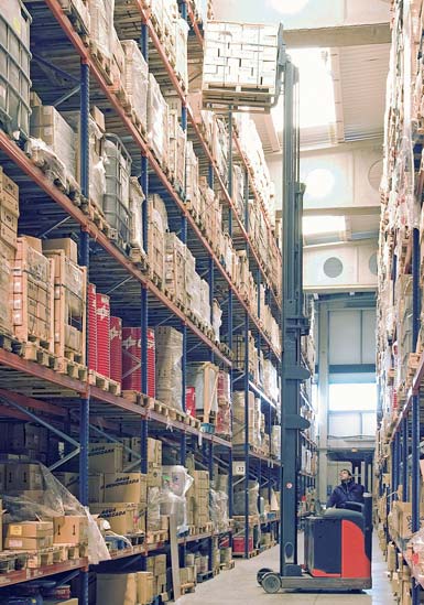 Warehouse of a logistics operator