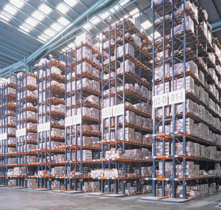 Central warehouse of a company in the ceramics sector.