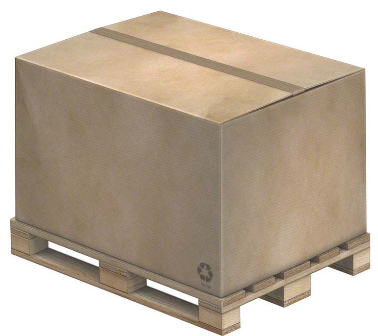 Palletized goods.