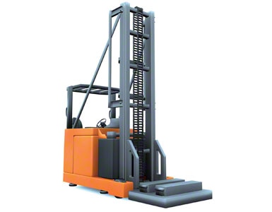 Bilateral turret truck is another example of narrow aisle forklift