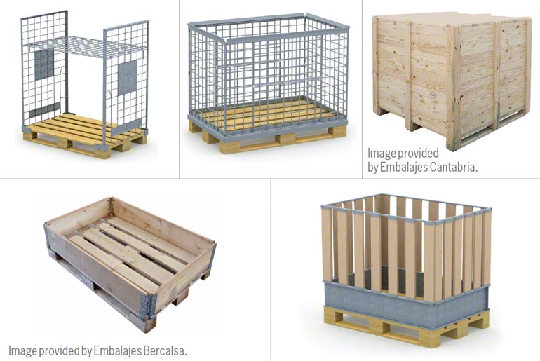 Industrial wooden crates and containers