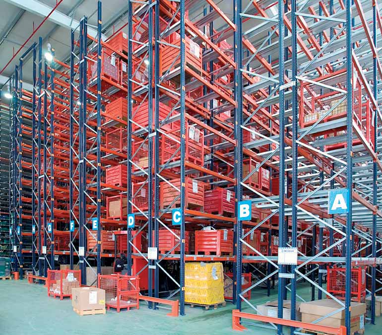 Warehouse installed in an automotive business.