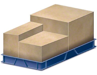 A container where boxes of packaging from suppliers are placed.
