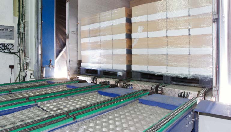Automated loading using sliding elements.