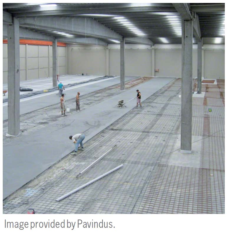 Warehouse floor leveling