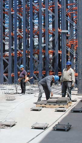 Process of building warehouse flooring