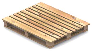 Pallet with four openings, double-sided, reversible