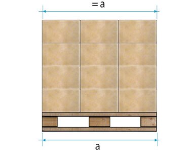 A correctly stacked pallet