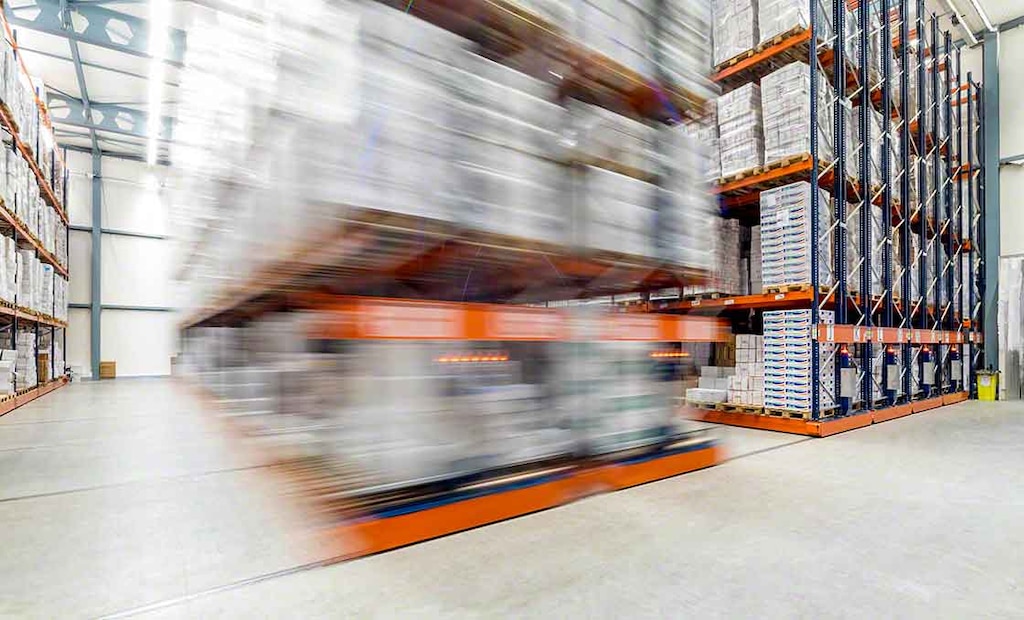 Mobile racks save aisle space, but accessibility to SKUs is limited Mobile racks save aisle space, but accessibility to SKUs is limited