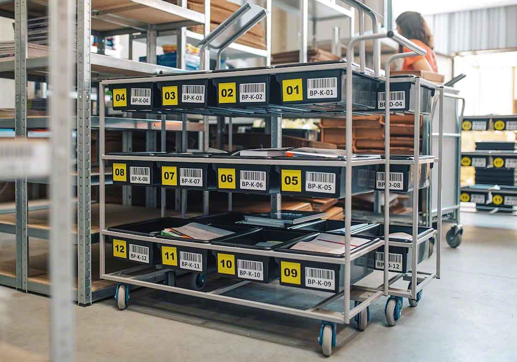 The pick-to-cart method gains in accuracy, thanks to the implementation of a WMS The pick-to-cart method gains in accuracy, thanks to the implementation of a WMS