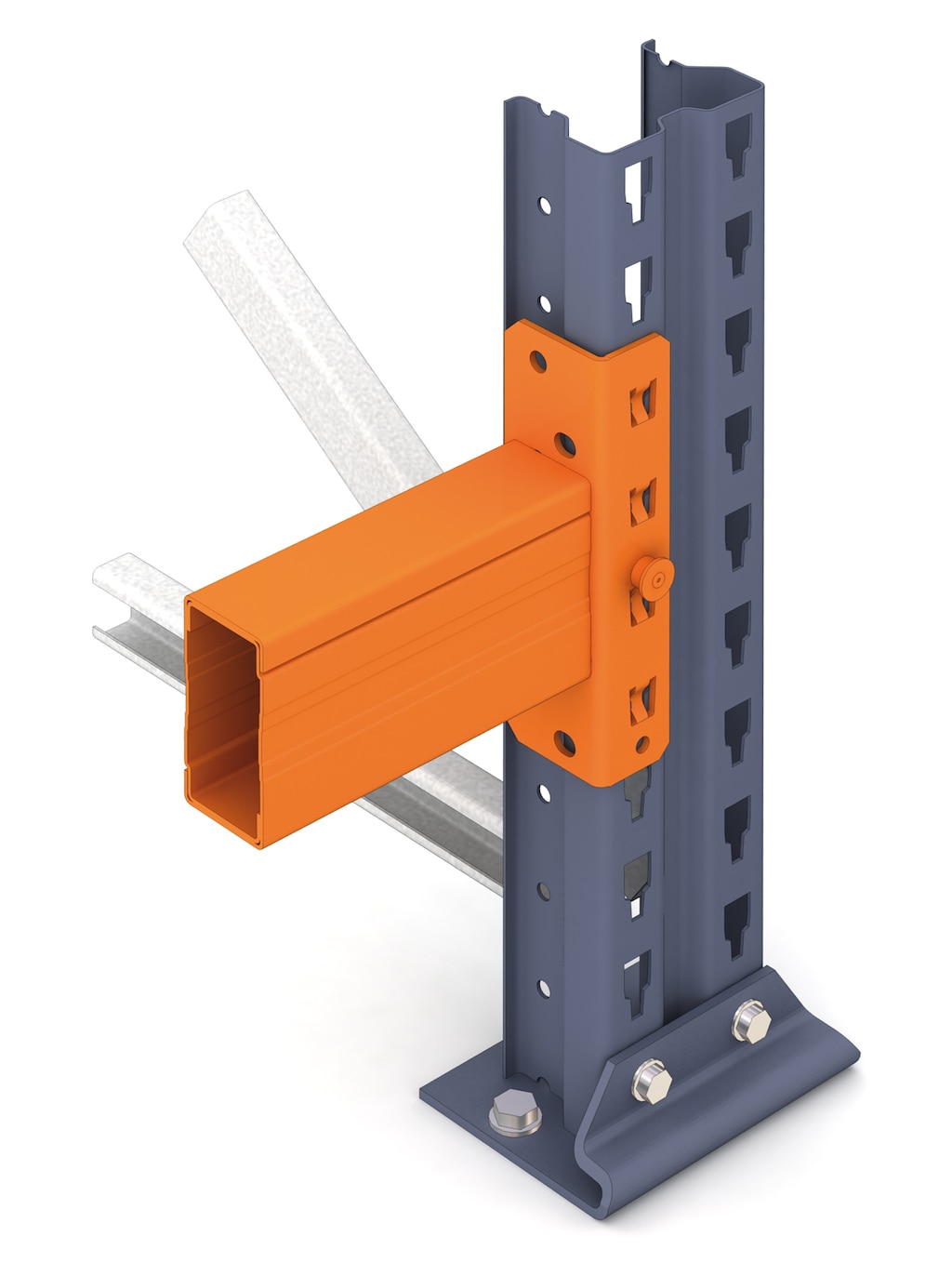 new system for joining beams and uprights Mecalux