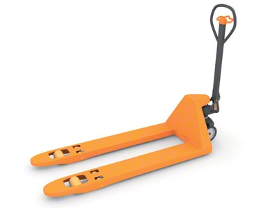 Manual pallet trucks are used for a variety of auxiliary warehouse fulfillment tasks