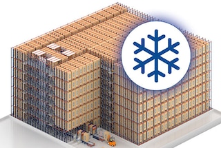 The 3D Automated Pallet Shuttle reduces energy costs in cold-storage and freezer warehouses