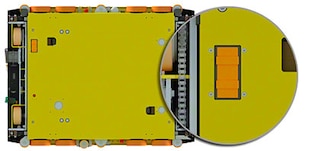 Batteries provide the shuttle with considerable autonomy