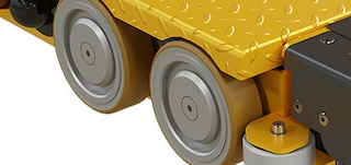 The 3D shuttle is equipped with 8 channel running wheels