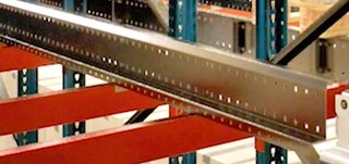 Rails enable the 3D shuttle to move along the aisles and channels Rails enable the 3D shuttle to move along the aisles and channels