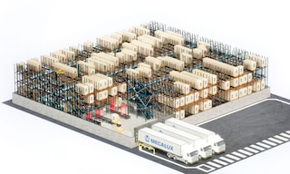 The 3D Automated Pallet Shuttle expedites operations in warehouses with high-turnover products The 3D Automated Pallet Shuttle expedites operations in warehouses with high-turnover products