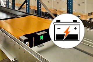 To recharge its battery, the 3D shuttle goes to one of the charging stations To recharge its battery, the 3D shuttle goes to one of the charging stations