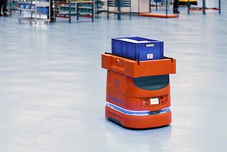 AMRs are used to supply the production lines