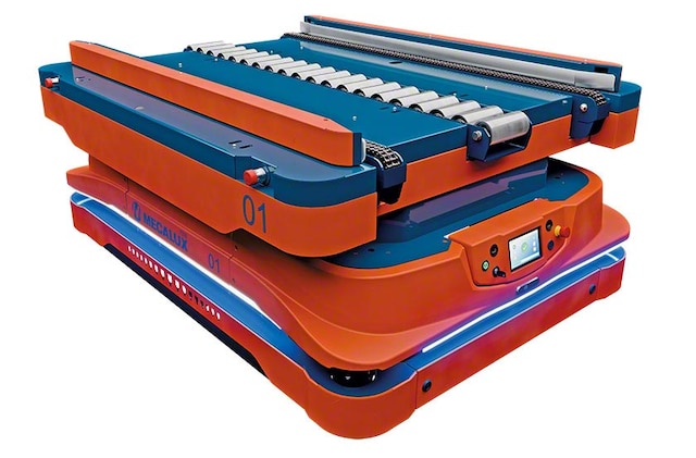 Autonomous mobile robots transport loads between two points independently Autonomous mobile robots transport loads between two points independently