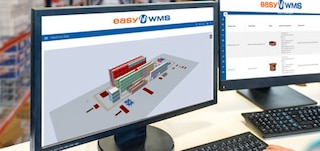 The warehouse management system (WMS) generates the tasks that the fleet manager distributes among the AMR robots
