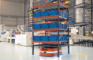 AMRs can transport shelving units