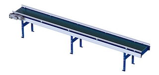 Continuous belt conveyors ensure a uniform flow of goods