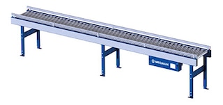 Continuous powered roller conveyors cover long distances