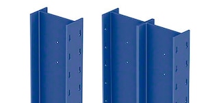 Columns are vertical profiles to which cantilever rack arms are attached