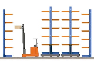 Mobile cantilever racks expand storage capacity