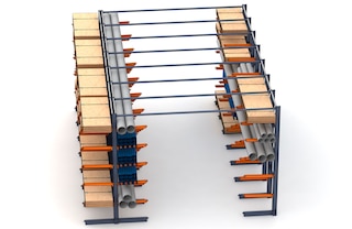 Portal ties are horizontal profiles that enhance the stability of cantilever racks Portal ties are horizontal profiles that enhance the stability of cantilever racks