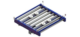 Each trolley of the electric monorail circuit is equipped with a conveyor Each trolley of the electric monorail circuit is equipped with a conveyor