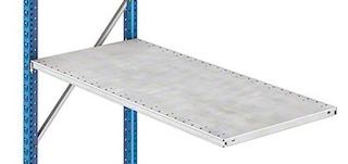 HM shelves are made of single-piece galvanised sheet metal HM shelves are made of single-piece galvanised sheet metal
