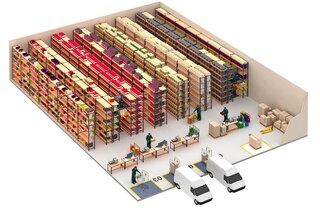 M7 heavy duty shelving racks speed up order picking and shipping