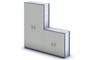 The use of doors makes M3 light duty racks ideal for offices