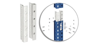 Frame splice for pallet storage racks