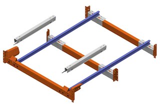 The 2-pallet set consists of just 2 rails and 2 carts