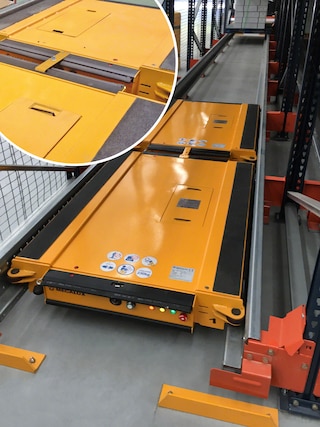 Semi-automatic shuttles include a rescue function, which allows the Pallet Shuttle to be recovered if it breakdowns