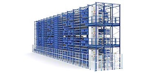 The maintenance platform provides access inside the racking